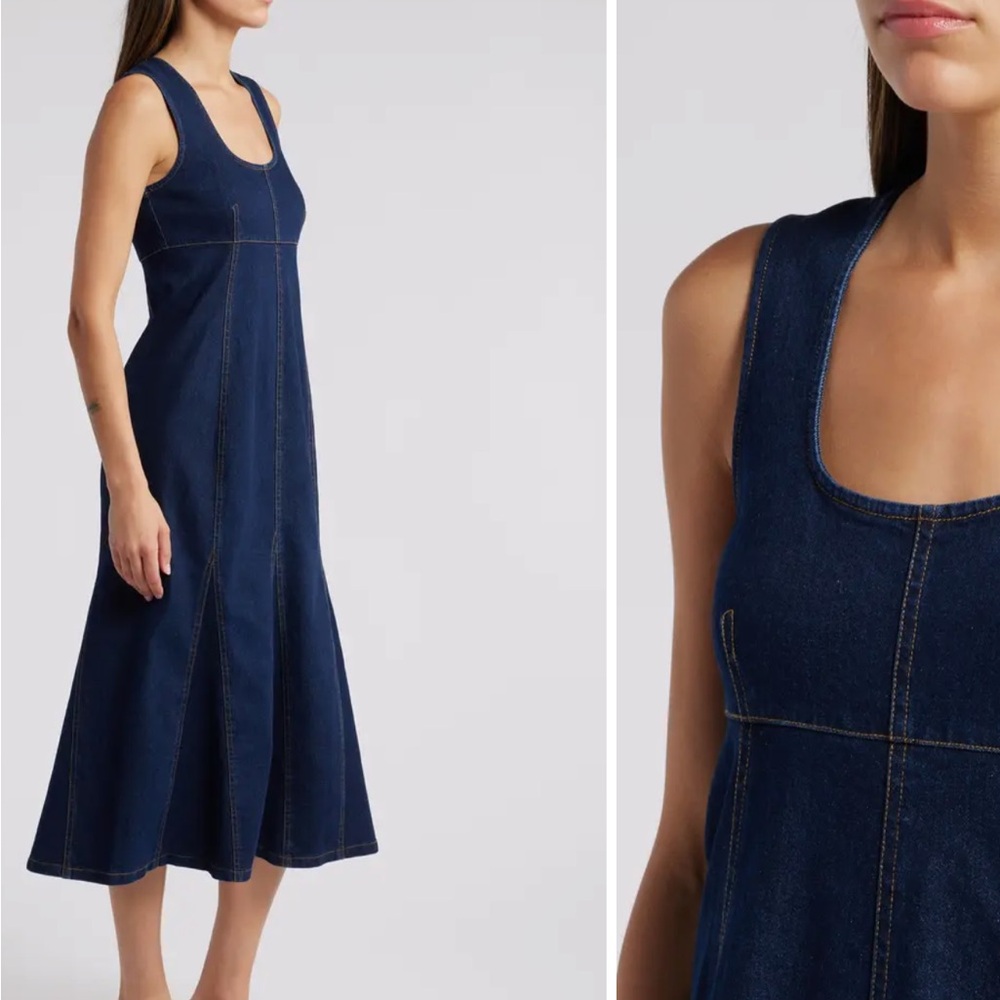 Rails Minna Denim Midi-Dress XS RAILS DENIM DRESS